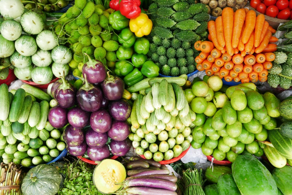 Fresh local vegetables